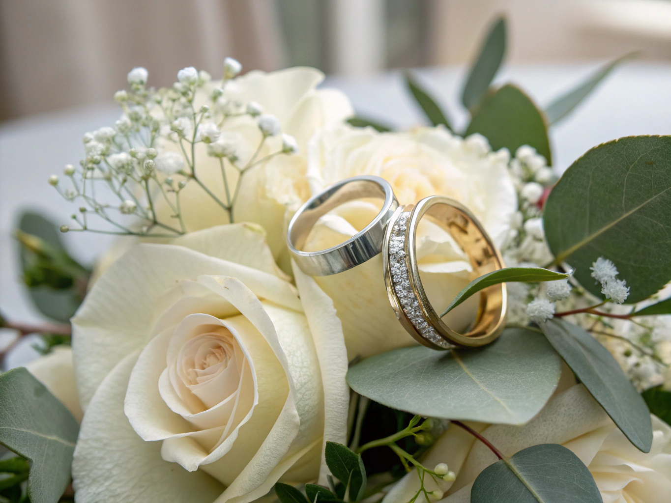 Intimate wedding detail shot